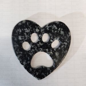 Natural Stone Paw Print Figurine-NWOT
